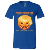 Trumpkin Make Halloween Great Again President Trump Pumpkin Great Gift V-Neck T-Shirt