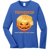 Trumpkin Make Halloween Great Again President Trump Pumpkin Great Gift Ladies Long Sleeve Shirt