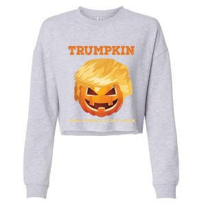 Trumpkin Make Halloween Great Again President Trump Pumpkin Great Gift Cropped Pullover Crew