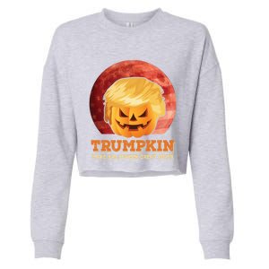 Trumpkin Make Halloween Great Again President Trump Pumpkin Cool Gift Cropped Pullover Crew