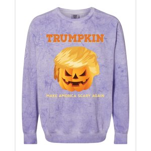 Trumpkin Make Halloween Great Again President Trump Pumpkin Meaningful Gift Colorblast Crewneck Sweatshirt