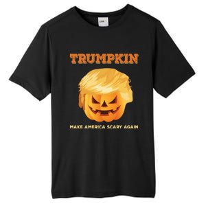 Trumpkin Make Halloween Great Again President Trump Pumpkin Meaningful Gift Tall Fusion ChromaSoft Performance T-Shirt