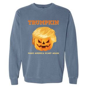 Trumpkin Make Halloween Great Again President Trump Pumpkin Meaningful Gift Garment-Dyed Sweatshirt