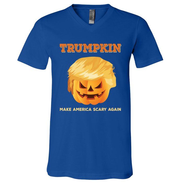 Trumpkin Make Halloween Great Again President Trump Pumpkin Meaningful Gift V-Neck T-Shirt