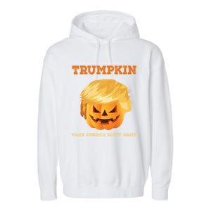 Trumpkin Make Halloween Great Again President Trump Pumpkin Meaningful Gift Garment-Dyed Fleece Hoodie