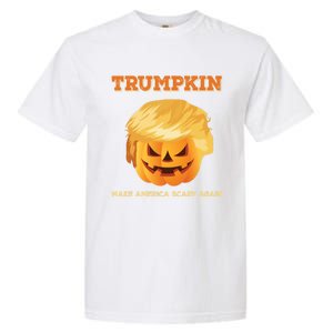 Trumpkin Make Halloween Great Again President Trump Pumpkin Meaningful Gift Garment-Dyed Heavyweight T-Shirt