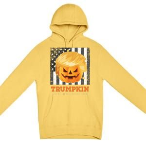 Trumpkin Make Halloween Great Again President Trump Pumpkin Gift Premium Pullover Hoodie