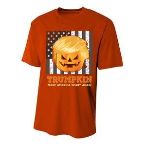 Trumpkin Make Halloween Great Again President Trump Pumpkin Gift Performance Sprint T-Shirt