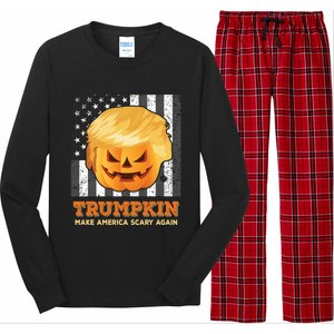 Trumpkin Make Halloween Great Again President Trump Pumpkin Gift Long Sleeve Pajama Set