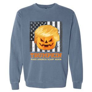 Trumpkin Make Halloween Great Again President Trump Pumpkin Gift Garment-Dyed Sweatshirt