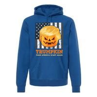 Trumpkin Make Halloween Great Again President Trump Pumpkin Gift Premium Hoodie