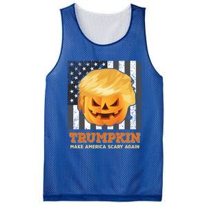 Trumpkin Make Halloween Great Again President Trump Pumpkin Gift Mesh Reversible Basketball Jersey Tank