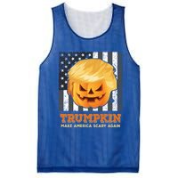 Trumpkin Make Halloween Great Again President Trump Pumpkin Gift Mesh Reversible Basketball Jersey Tank