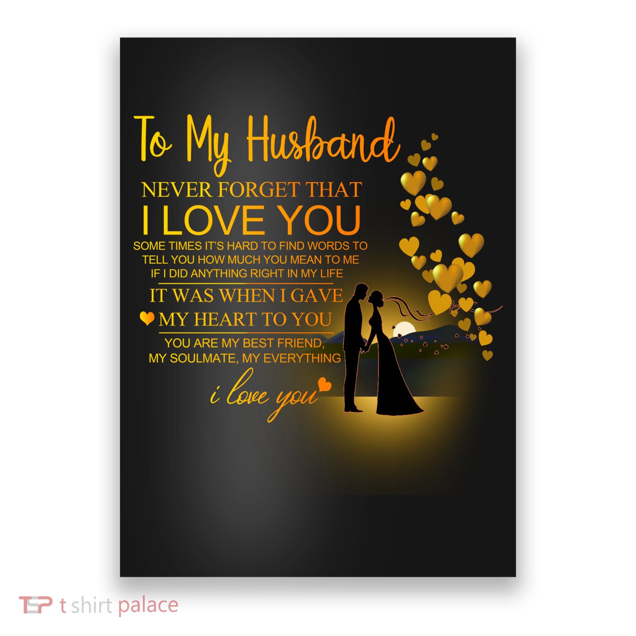 To My Husband Love You Poster