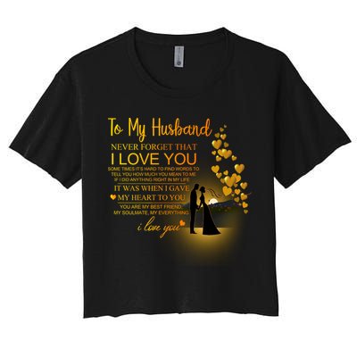 To My Husband Love You Crop Top
