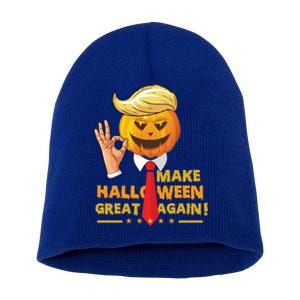 Trumpkin Make Halloween Great Again Pumpkin Gift Short Acrylic Beanie