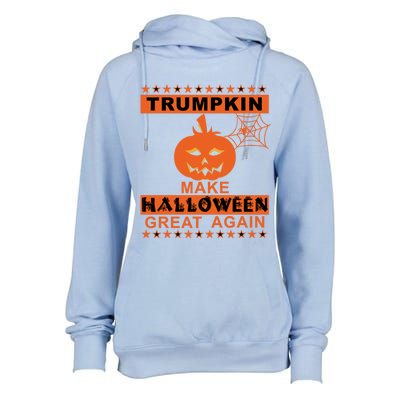 Trumpkin Make Halloween Great Again Cute Gift Womens Funnel Neck Pullover Hood