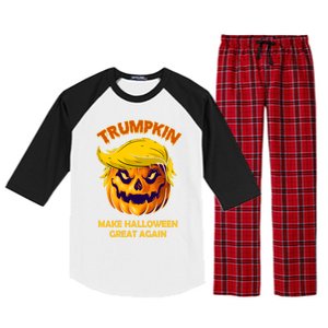 Trumpkin Make Halloween Great Again Gift Raglan Sleeve Pajama Set