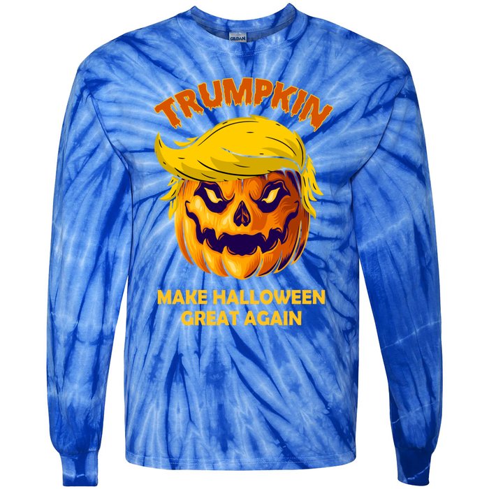 Trumpkin Make Halloween Great Again Gift Tie-Dye Long Sleeve Shirt