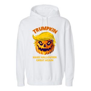 Trumpkin Make Halloween Great Again Gift Garment-Dyed Fleece Hoodie