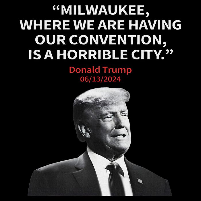 Trump Milwaukee Horrible City President Trump Sarcastic Button