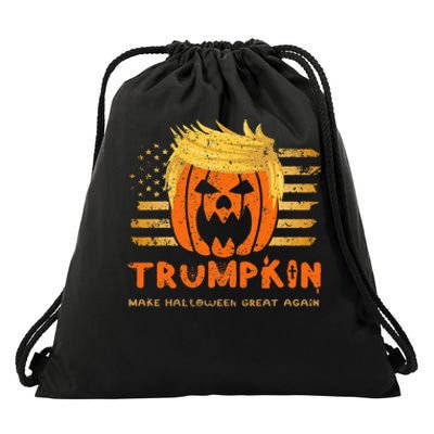 Trumpkin Make Halloween Great Again Funny Trump 2024 Drawstring Bag