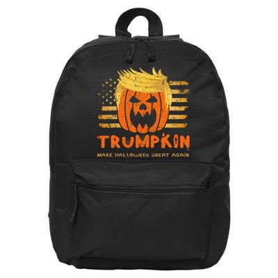 Trumpkin Make Halloween Great Again Funny Trump 2024 16 in Basic Backpack