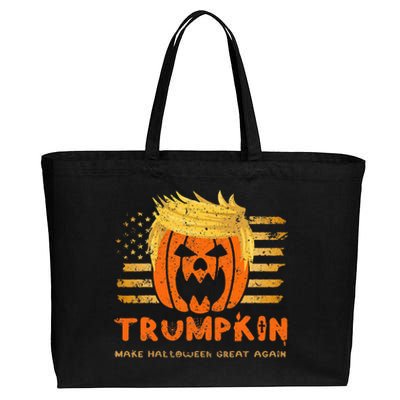 Trumpkin Make Halloween Great Again Funny Trump 2024 Cotton Canvas Jumbo Tote