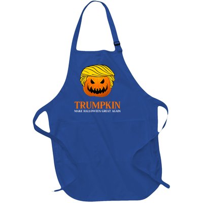 Trumpkin Make Halloween Great Again Cool Gift Full-Length Apron With Pockets