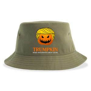 Trumpkin Make Halloween Great Again Cool Gift Sustainable Bucket Hat