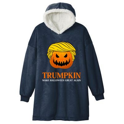 Trumpkin Make Halloween Great Again Cool Gift Hooded Wearable Blanket