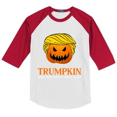 Trumpkin Make Halloween Great Again Cool Gift Kids Colorblock Raglan Jersey