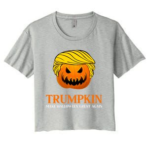 Trumpkin Make Halloween Great Again Cool Gift Women's Crop Top Tee