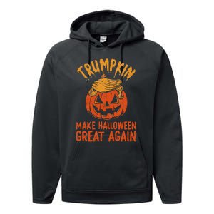 Trumpkin Make Halloween Great Again Performance Fleece Hoodie