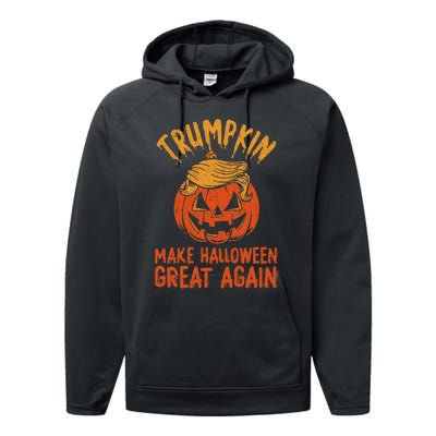 Trumpkin Make Halloween Great Again Performance Fleece Hoodie