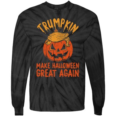 Trumpkin Make Halloween Great Again Tie-Dye Long Sleeve Shirt