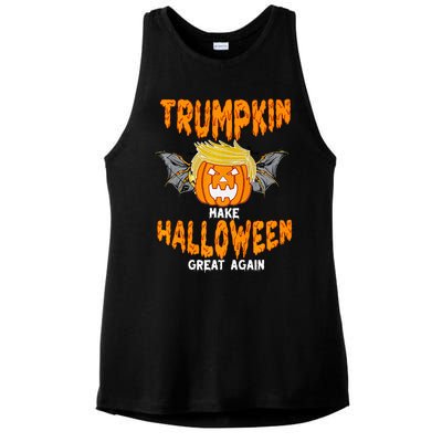 Trumpkin Make Halloween Great Again Funny Trump Halloween Ar Premium Ladies PosiCharge Tri-Blend Wicking Tank