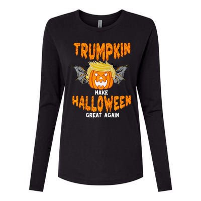 Trumpkin Make Halloween Great Again Funny Trump Halloween Ar Premium Womens Cotton Relaxed Long Sleeve T-Shirt