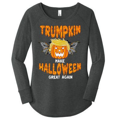 Trumpkin Make Halloween Great Again Funny Trump Halloween Ar Premium Women's Perfect Tri Tunic Long Sleeve Shirt