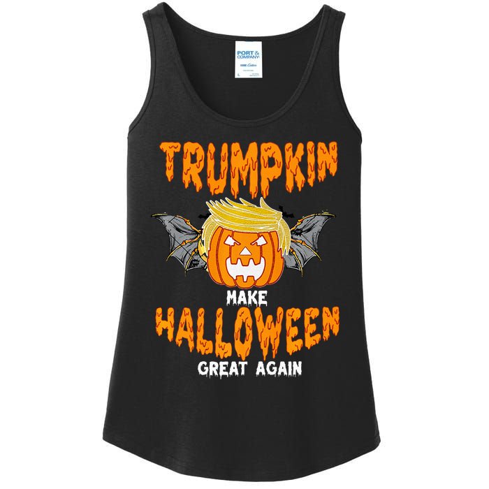 Trumpkin Make Halloween Great Again Funny Trump Halloween Ar Premium Ladies Essential Tank