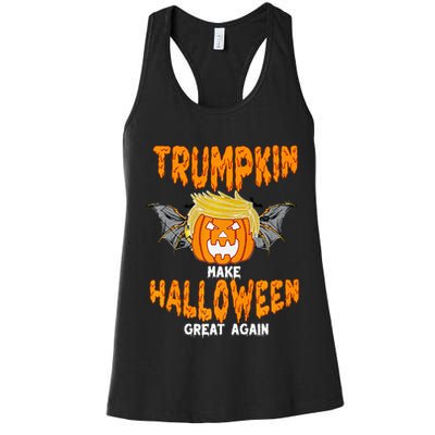 Trumpkin Make Halloween Great Again Funny Trump Halloween Ar Premium Women's Racerback Tank