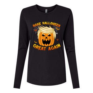 Trumpkin Make Halloween Great Again Trump Pumpkin Halloween Gift Womens Cotton Relaxed Long Sleeve T-Shirt