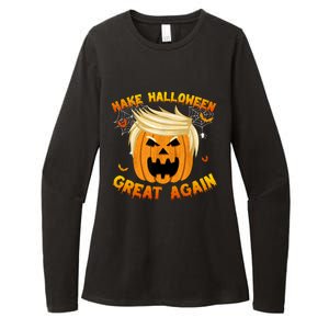 Trumpkin Make Halloween Great Again Trump Pumpkin Halloween Gift Womens CVC Long Sleeve Shirt