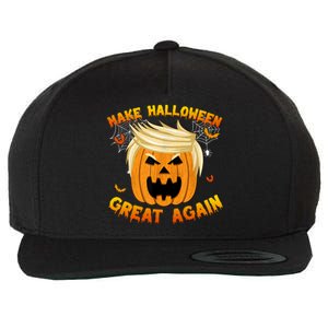 Trumpkin Make Halloween Great Again Trump Pumpkin Halloween Gift Wool Snapback Cap