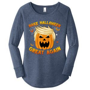 Trumpkin Make Halloween Great Again Trump Pumpkin Halloween Gift Women's Perfect Tri Tunic Long Sleeve Shirt