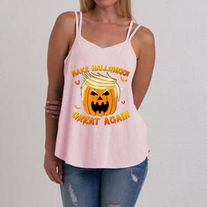 Trumpkin Make Halloween Great Again Trump Pumpkin Halloween Gift Women's Strappy Tank