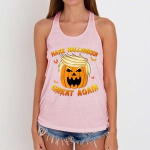 Trumpkin Make Halloween Great Again Trump Pumpkin Halloween Gift Women's Knotted Racerback Tank