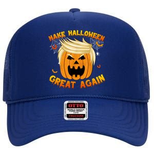 Trumpkin Make Halloween Great Again Trump Pumpkin Halloween Gift High Crown Mesh Back Trucker Hat