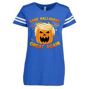 Trumpkin Make Halloween Great Again Trump Pumpkin Halloween Gift Enza Ladies Jersey Football T-Shirt