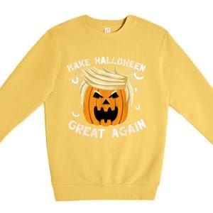 Trumpkin Make Halloween Great Again Trump Pumpkin Halloween Gift Premium Crewneck Sweatshirt